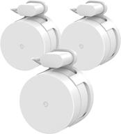 🔌 basstop google wifi wall mount bracket holder for old rectangular plug (3 pack) - simplest stand for router and beacons, no messy screws - white logo