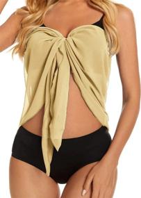 img 2 attached to 👙 Chiffon Swimwear Women's Clothing: Pieces Swimsuit Bathing