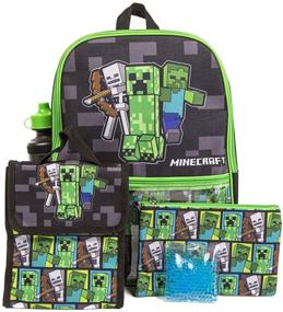 img 4 attached to 🎒 Minecraft Backpack for Girls with Lunch Compartment - Two-Piece Backpacks