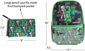 img 3 attached to 🎒 Minecraft Backpack for Girls with Lunch Compartment - Two-Piece Backpacks