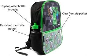 img 1 attached to 🎒 Minecraft Backpack for Girls with Lunch Compartment - Two-Piece Backpacks
