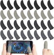 kiniza 30 piece finger sleeve for gaming finger thumb sleeve anti-sweat breathable seamless touchscreen finger cover silver fiber for phone games logo