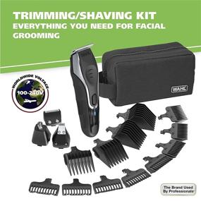 img 2 attached to 🔋 Wahl Aqua Blade Deluxe Trimming Kit - Rechargeable Wet Dry Lithium Ion with 4 Interchangeable Heads for Shaving, Detailing, & Grooming Beards, Mustaches, Stubble, Ear, Nose, & Body – Model 9899-100