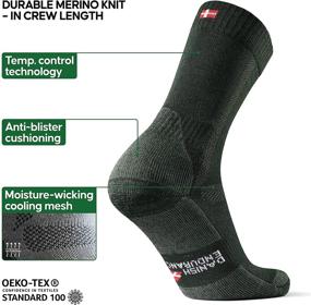img 2 attached to Premium Merino Wool Cushioned Hiking Socks for the Whole Family - Ideal for Walking, Trekking, Work & Outdoor Adventures - Made in EU