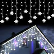 snowflake twinkle curtain christmas decoration logo