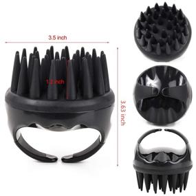 img 3 attached to Ultimate Silicone Scalp Massager: Hair Shampoo Brush, Scalp Exfoliator, and Head Massager in One!