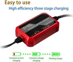 img 3 attached to FOVAL 0.75Amp 12V Automatic Trickle Battery Charger - Smart Charger for Car, Motorcycle, Lawn Mower - SLA, AGM, Gel Cell, Wet Lead Acid Batteries