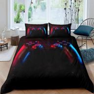 🎮 erosebridal teens games bedding set: enhance gaming experience with boys gamer controller duvet cover full size! logo