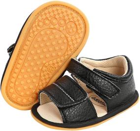 img 4 attached to Newborn Sandals Flexible Outdoor Toddler Boys' Shoes and Sandals