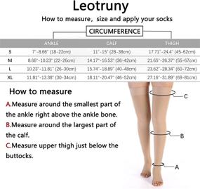 img 3 attached to 🧦 Leotruny Open Toe Thigh High Compression Stockings for Women and Men - 20-30 mmHg Support