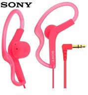 sony extra bass active sports in ear ear bud over the ear splashproof premium headphones deep-pink (limited edition) logo