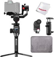 📷 enhanced moza aircross 2 handheld gimbal with moza ifocus-m follow focus motor – supports mirrorless cameras up to 3.2kg/7lb, featuring easy setup, auto-tuning, 12hrs runtime, and 18w fast charge logo