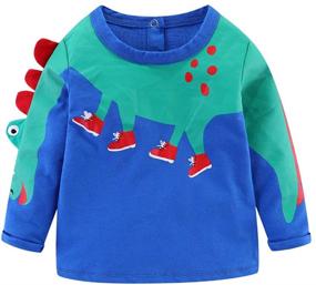 img 4 attached to 🦖 Mud Kingdom Dinosaur Toddler T-Shirt: Stylish Boys' Clothing for Tops, Tees & Shirts