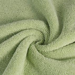 img 2 attached to 🛀 Green Cotton Hand Towel 2-Pack, Ultra Soft and Absorbent - 13 x 30 Inches - for Bathroom, Home, Hotel, Spa