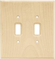 🔲 franklin brass unfinished wood square double toggle switch - w10394-un-c логотип
