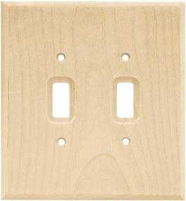 img 4 attached to 🔲 Franklin Brass Unfinished Wood Square Double Toggle Switch - W10394-UN-C