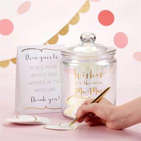 img 2 attached to 💍 Kate Aspen Wedding Wish Jar with Heart-Shaped Cards, Iridescent Design, Guest Book, One Size, Clear