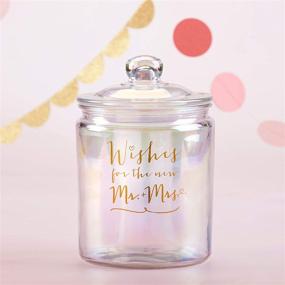 img 1 attached to 💍 Kate Aspen Wedding Wish Jar with Heart-Shaped Cards, Iridescent Design, Guest Book, One Size, Clear