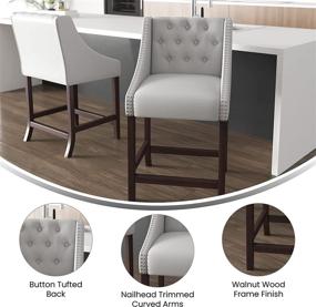 img 2 attached to 🪑 Modern White Leather Barstools 2-Pack by Taylor + Logan - Stylish and Comfortable for Residential Use