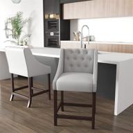 🪑 modern white leather barstools 2-pack by taylor + logan - stylish and comfortable for residential use logo