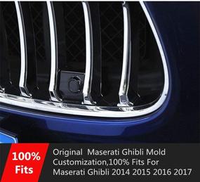 img 3 attached to 🚗 Chrome Trim for Maserati Ghibli 2013-2017 Front Grille Decorative Garnish Cover - 12PCS
