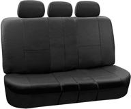 🚗 fh group pu002black013 split bench faux leather car seat cover in black - ideal for split bench seating logo