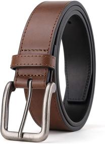 img 4 attached to Weifert Jeans Casual Leather Black1: Stylish Men's Accessories for a Complete Look