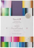 docrafts papermania premium textured solid cardstock pack - a5 size, 75-pack, multicolor logo