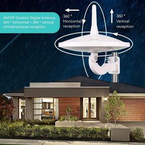 img 3 attached to 📺 [Professional Version] ANTOP Outdoor HDTV Antenna - 720° UFO Dual Omni-Directional Indoor Antenna with Smartpass Amplifier & 4G LTE Filter - 4K HD 1080P VHF UHF - Ship from USA