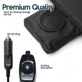 img 1 attached to 🚗 Zone Tech Black Cooling Car Seat Cushion 2-Pack - Automotive Cooling Cushion with Adjustable Temperature - Comfortable Car Seat Cushion for Cooling Effect - 12V Cooling Car Seat Cushion