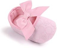 👶 soft sole cloth crib shoes sneaker for baby girls with princess bowknot logo