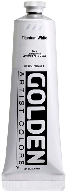 heavy acrylic paint golden titanium logo