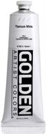 🎨 titanium white heavy body acrylic paint - 5 oz tube by golden logo
