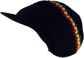 img 2 attached to 🧢 Shoe String King SSK Rasta Knit Tam Hat Dreadlock Cap: Stylish Designs & Various Sizes