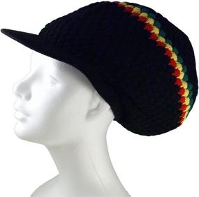 img 1 attached to 🧢 Shoe String King SSK Rasta Knit Tam Hat Dreadlock Cap: Stylish Designs & Various Sizes