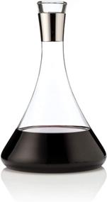 img 1 attached to 🍷 Lead-Free Crystal Wine Decanter with Chrome Trim, Modern Design – Perfect for Red Wine, White Wine, Liquor – Stunning Gift – Set of 1