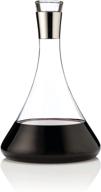 🍷 lead-free crystal wine decanter with chrome trim, modern design – perfect for red wine, white wine, liquor – stunning gift – set of 1 логотип