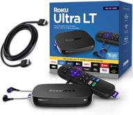 📺 roku ultra lt 4k streaming player – enhanced voice remote, ethernet, and microsd | premium 6ft 4k hdmi cable included (renewed) логотип