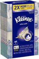 🧻 kleenex ultra soft facial tissue regular 480 count (4-pack) - 3-ply, white, soft & gentle logo