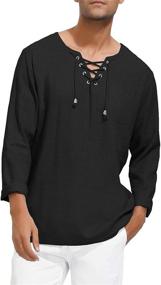 img 4 attached to 👕 Summer Men's Clothing and Shirts: Lightweight Linen Cotton Shirt