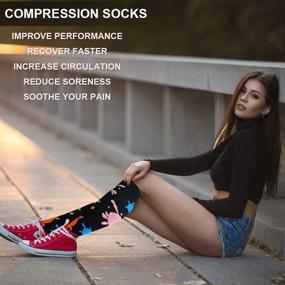 img 3 attached to 🧦 Ultimate Compression Socks: Unisex 20-30mmHg for Optimal Support in Running, Sports, Hiking, Flight Travel, and Circulation