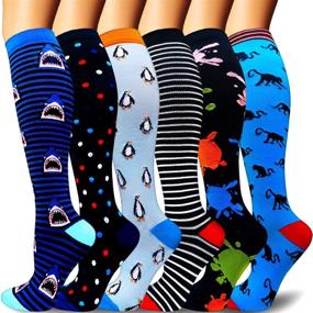 img 4 attached to 🧦 Ultimate Compression Socks: Unisex 20-30mmHg for Optimal Support in Running, Sports, Hiking, Flight Travel, and Circulation