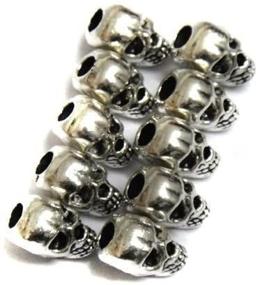 img 3 attached to 30pcs Tibetan Style Skull Spacer Beads - Ideal DIY Accessories for Crafting Necklaces, Bracelets, and Earrings