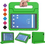 bmouo kids case for onn 7 inch tablet - shockproof lightweight protective handle stand - green logo