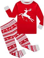 рождественские пижамы для мальчиков с оленями и уютной семейной атмосферой логотип