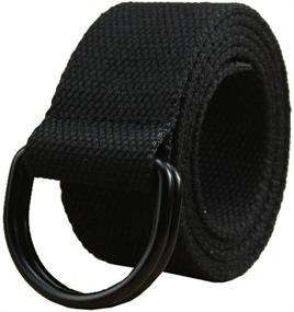 img 4 attached to Womens Canvas Black D Ring Extra Men's Accessories