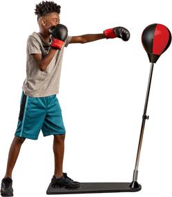 img 4 attached to 🥊 Ultimate Protocol Punching Bag with Stand & Boxing Gloves - Adjustable Height for Adults & Kids