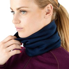 img 2 attached to Stay Warm in Style: MERIWOOL Merino Wool Midweight Gaiter - Your Must-Have Women's Accessory