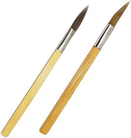 img 4 attached to Высокоэффективный округлый агатовый полировщик с бамбуковой ручкой - идеальный инструмент для резьбы, полировки и отделки драгоценных металлических глин, латуни и других материалов.