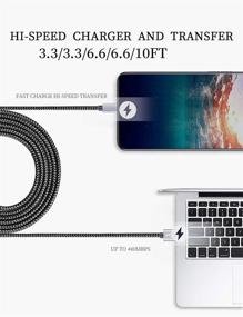 img 1 attached to 🔌 Samsung Compatible 5-Pack Braided Charging Cables